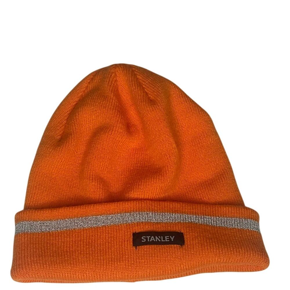 Stanley Foldover Beanie Orange One Size 100% Acrylic NWOT